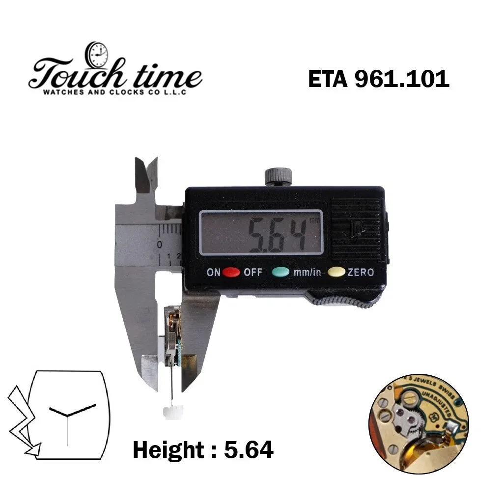 ETA 961.101 حركة سويسرية - 3 عقارب, No قرص, مقاس 5.64 mm thumbnail 3