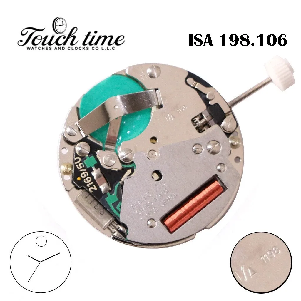 ISA/IST 1198/106 Swiss Made Quartz Movement, 3 Hands With a Novelty Seconds. thumbnail 2
