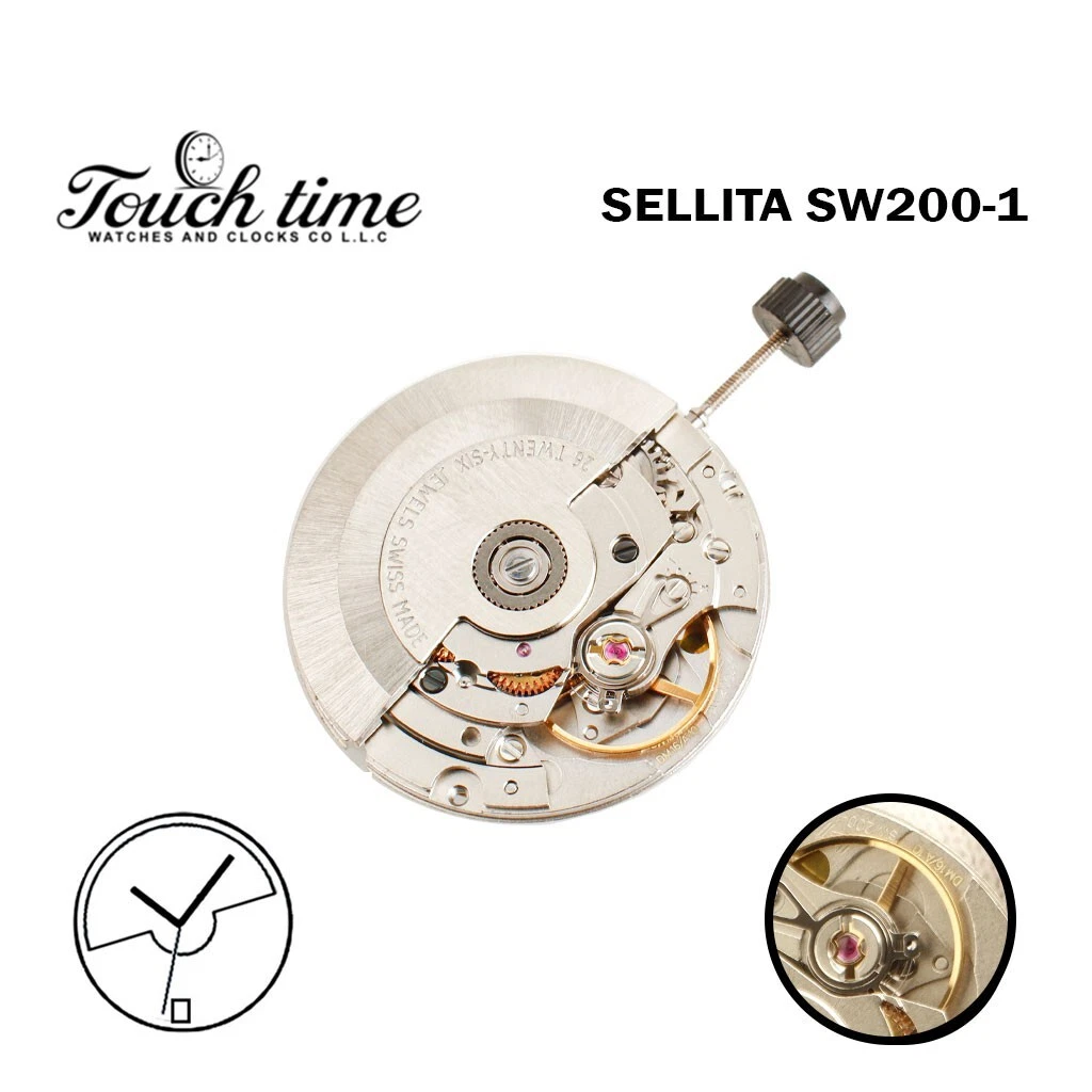 Sellita SW200‑1 Automatic Swiss Made Watch Movement – Black Date Disk at 6 thumbnail 2
