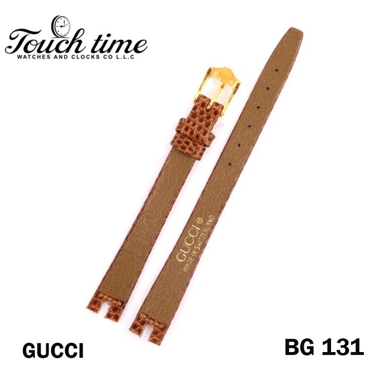GUCCI 2000L سويسري جلد حزام - 10MM Camel Strep - مع 8mm Gucci Buckle #BG131. thumbnail 2