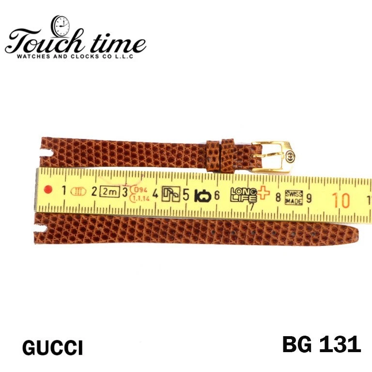 GUCCI 2000L سويسري جلد حزام - 10MM Camel Strep - مع 8mm Gucci Buckle #BG131. thumbnail 4