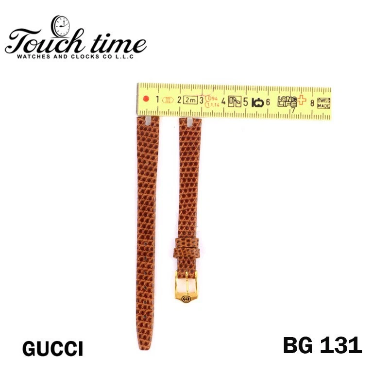 GUCCI 2000L سويسري جلد حزام - 10MM Camel Strep - مع 8mm Gucci Buckle #BG131. thumbnail 5