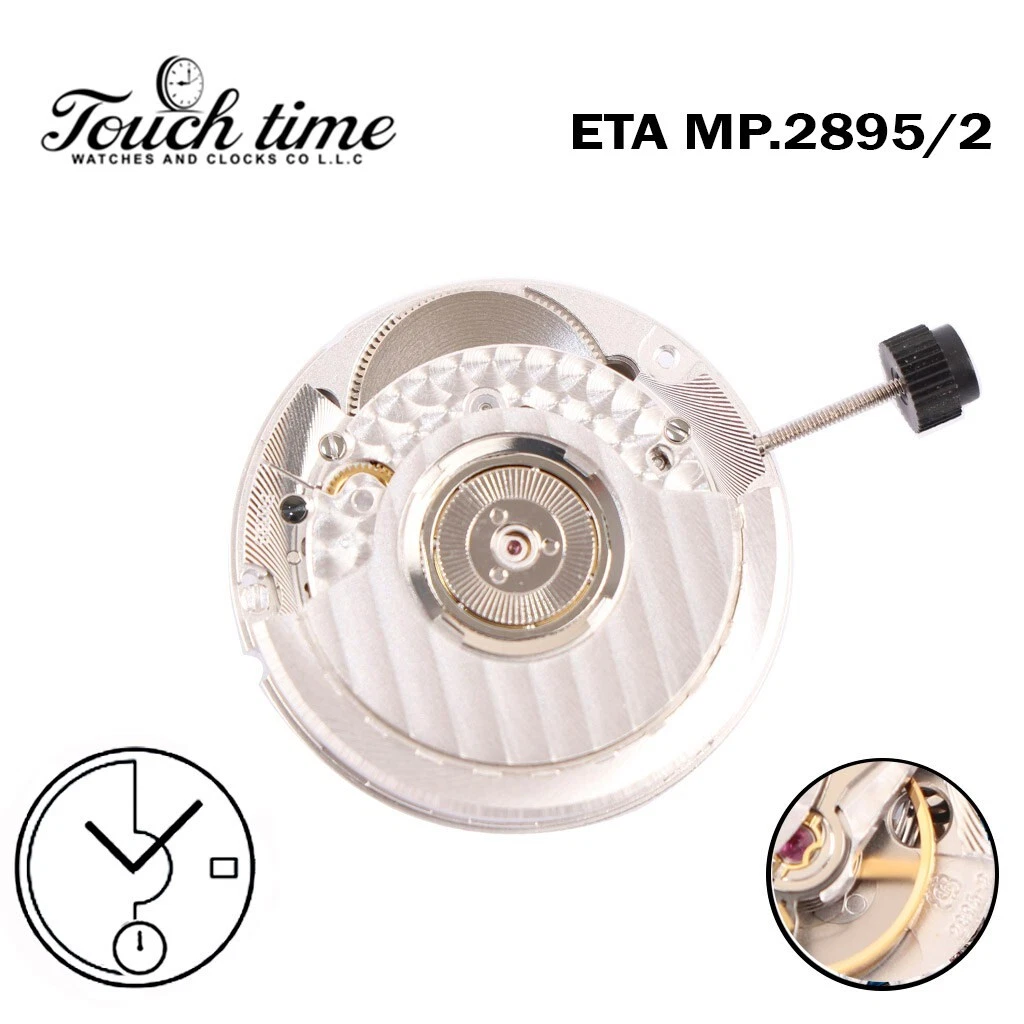ETA 2895-2 Swiss Automatic Movement, White Date on 3, Small seconds subdial on 6 thumbnail 2