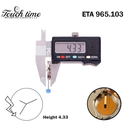 ETA 965.103 Swiss Made Watch Movement-3 Hands-Without Disk-H:4.33mm. thumbnail 3