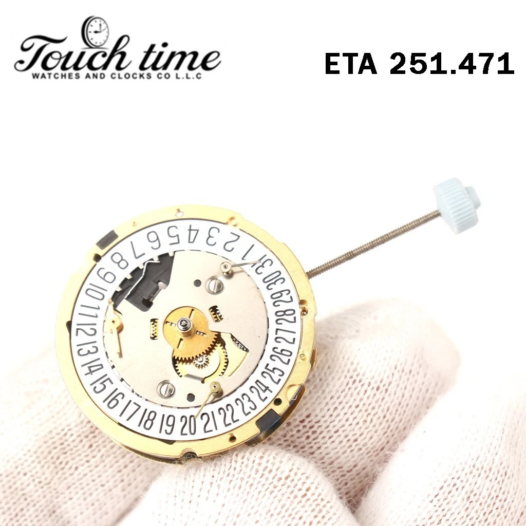 ETA 251.471 Swiss Movement-Chronograph-White Disk At 6-3 Couner-Height:5.84mm. thumbnail 5