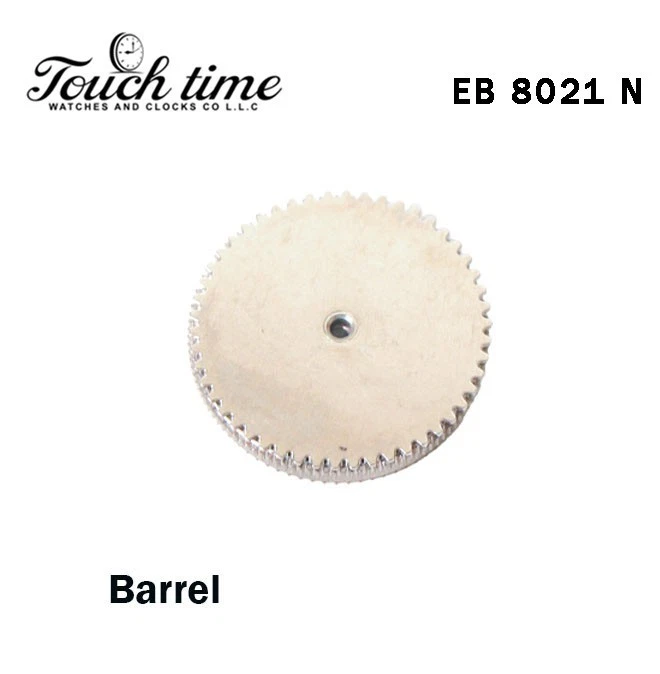 EB 8021 N Barrel with Cover & Mainspring – Silver – Swiss Made Watch Component thumbnail 2