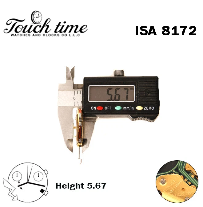 ISA 8172 Swiss Quartz Movement,Height:5.67mm,White Disk At:4 Horizontal. thumbnail 3