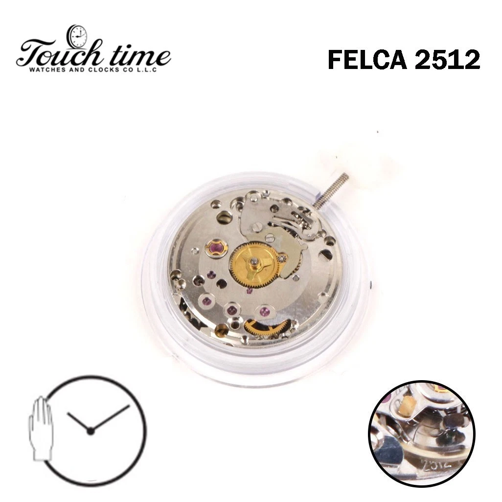 ETA 2512 FELCA Swiss Watch Movement -2 Hands-Manual Movement-17 Jewels-Silver. thumbnail 3