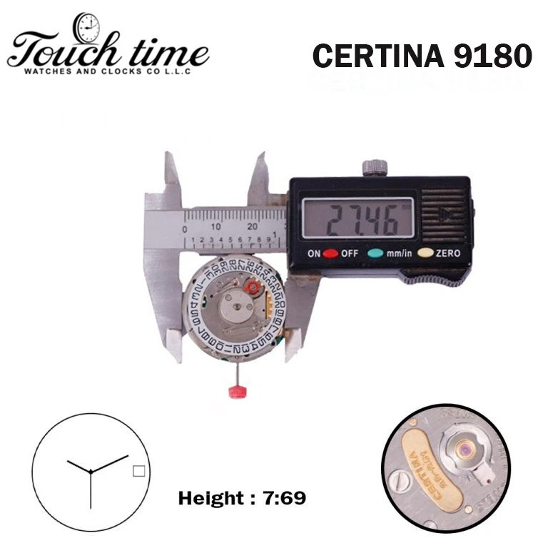 ESA 9180 (CERTINA 29-251) حركة سويسرية - Gray قرص التاريخ عند 3 (CR 02) - 3 عقارب. thumbnail 4