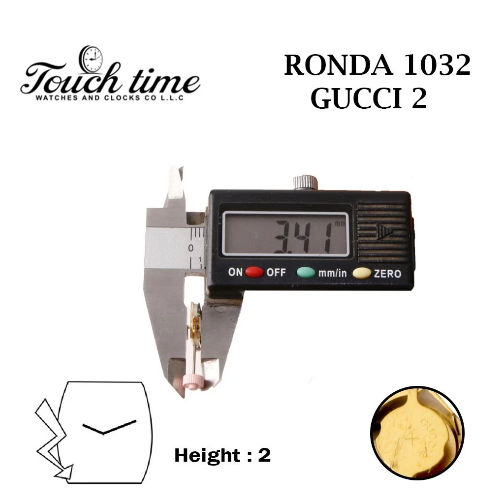 RONDA 1032 GUCCI - 2 سويسري صناعة ساعة حركة - Without قرص - 2 عقارب - الارتفاع: 2. thumbnail 3