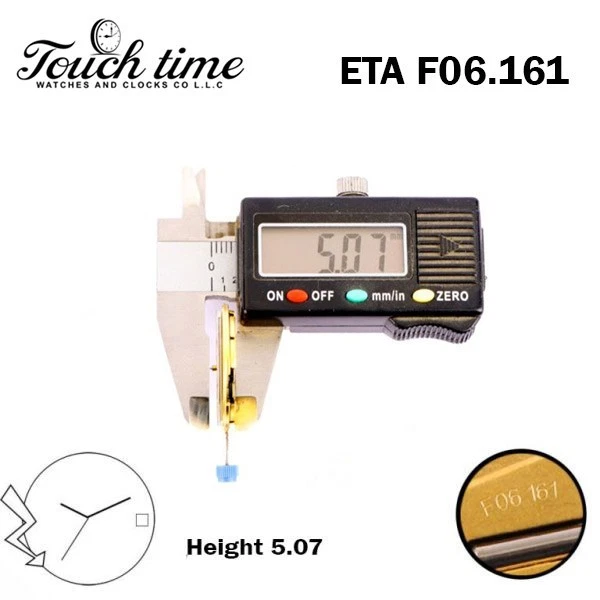 ETA F06.161 Swiss Made Watch Movement-3Hands- White Date Disk At 3-H:5.07. thumbnail 3