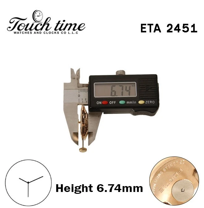 ETA 2451 FORTIS-Automatic Swiss Movement-Without Disk-Height:6.74mm-3 Hands. thumbnail 3