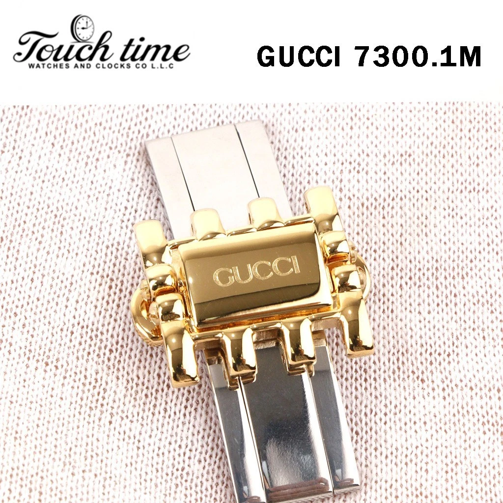 Genuine GUCCI Watch Number:7300.1 M-Man Belt Band Bracelet-Silver/Gold.
