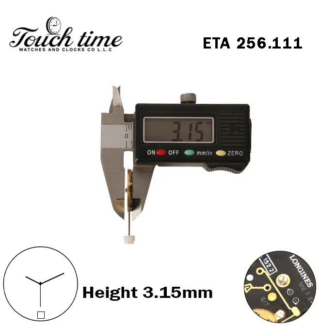 ETA 256.111 LONGINES-Quartz Movement-White Disk At 6-Height:3.15mm-3 Hands. thumbnail 3