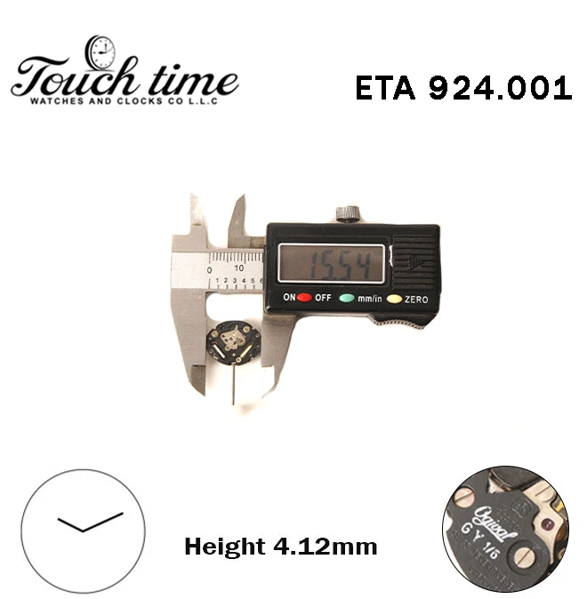ETA 924.001-Ogival-Swiss Quartz Movement-H:4.12mm-Without Disk -2 Hands. thumbnail 4