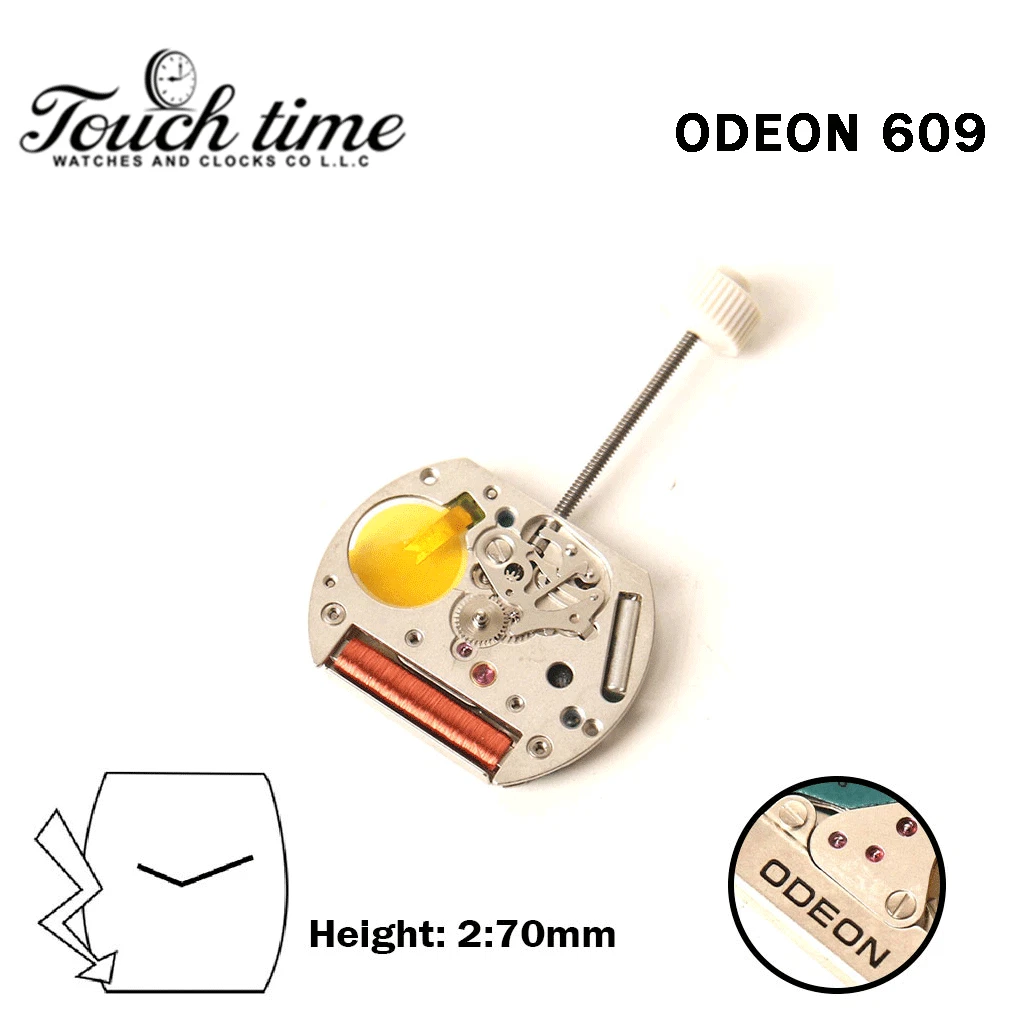 ODEN 609 - سويسري صناعة حركة - Without قرص - 2 عقارب - H: 2.70mm. thumbnail 2