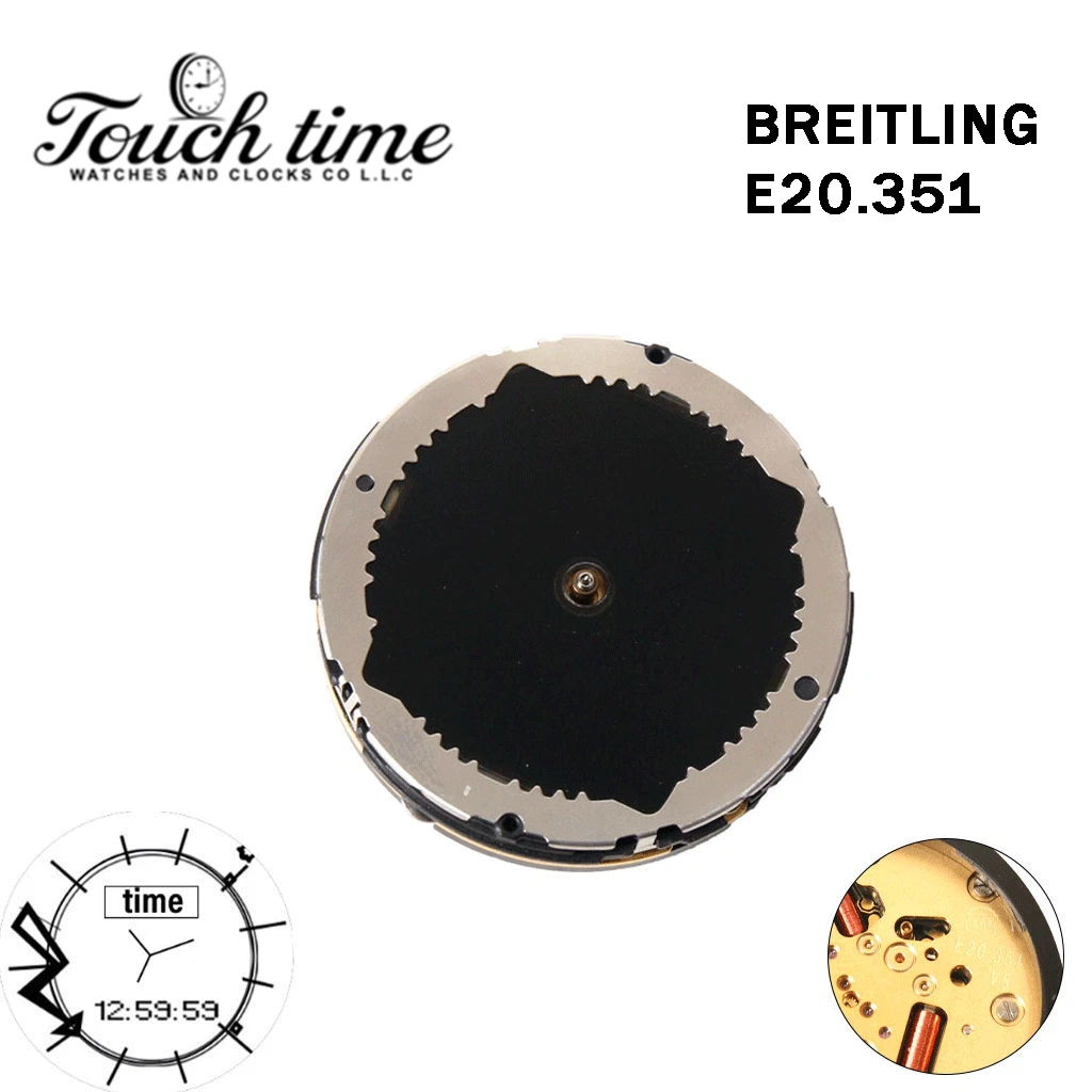 ETA E10.351 Swiss Made - For BREITLING Analog/Digital Movement-Without Backlight Function, Alarm Altitude Indicator-Without Stem. thumbnail 2
