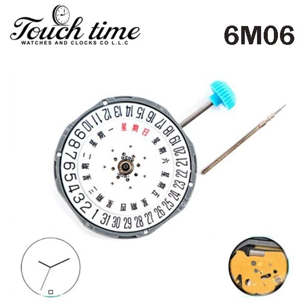 MIYOTA 6M06 Japanese Movement Quartz-3 Hands-White Date Disk At 6. thumbnail 2