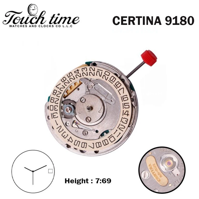 ESA 9180 (CERTINA 29-251) حركة سويسرية - بيج قرص التاريخ عند 3 (CR 01) - 3 عقارب. thumbnail 2