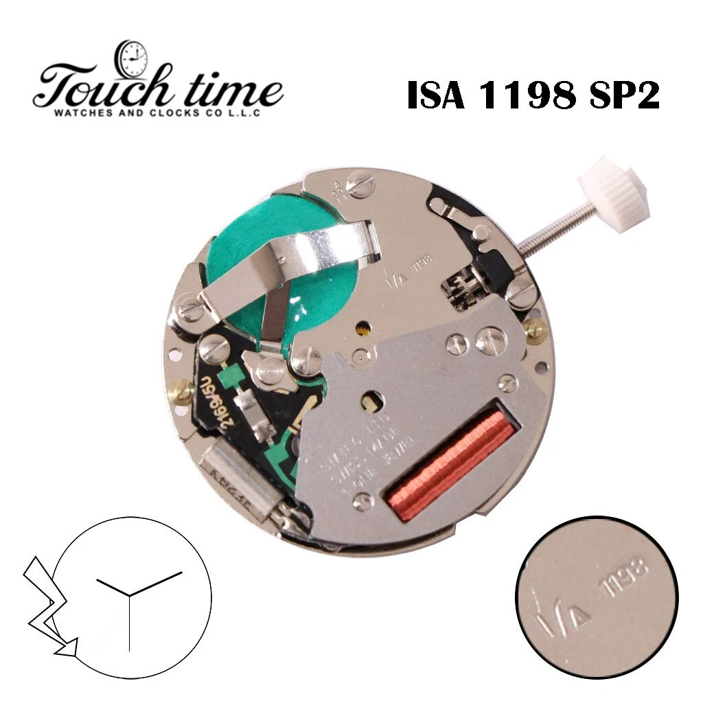 ISA 1198 SP2 Swiss Made Quartz Movement, Without Disk, 3 Hands.