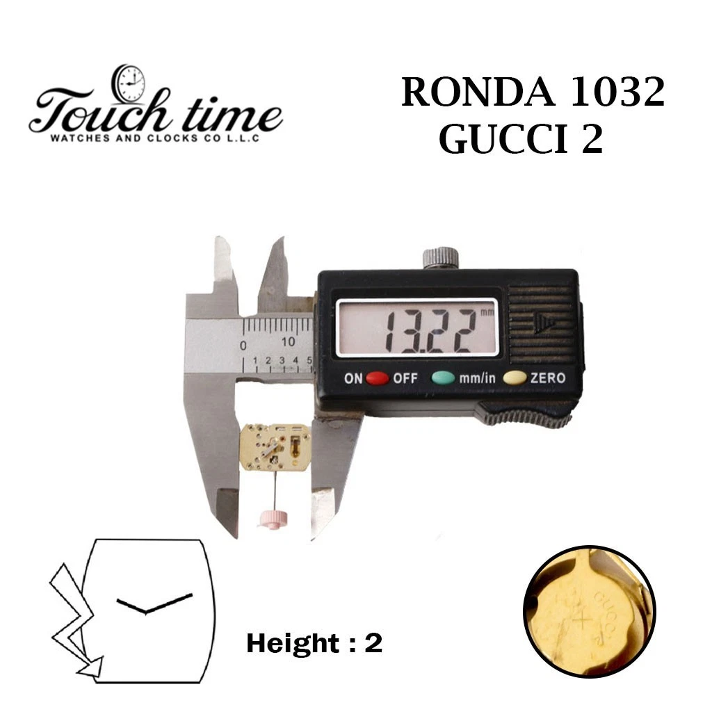 RONDA 1032 GUCCI - 2 سويسري صناعة ساعة حركة - Without قرص - 2 عقارب - الارتفاع: 2. thumbnail 4