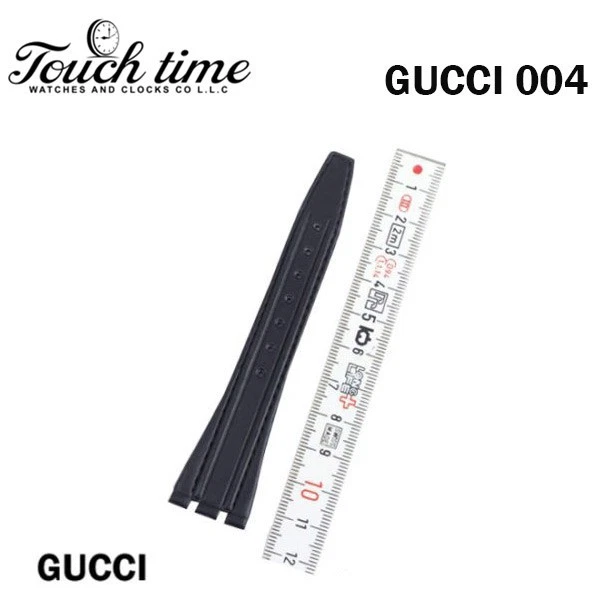 GUCCI 9400M سويسري جلد حزام - 22MM أسود Strep - مع 14mm Gucci Buckle #BG004 thumbnail 4