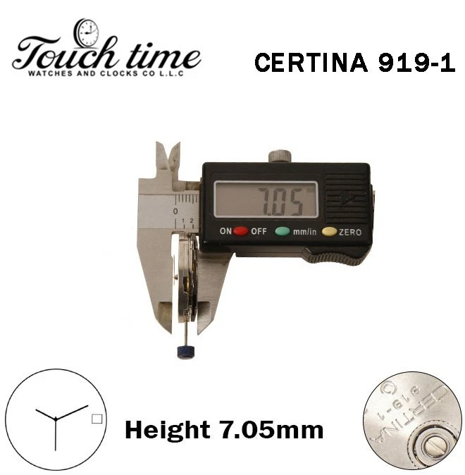 CERTINA 919-1-Swiss Quartz Movement-Beige Date Disk At 3-Height:7.05mm-3 Hands thumbnail 3