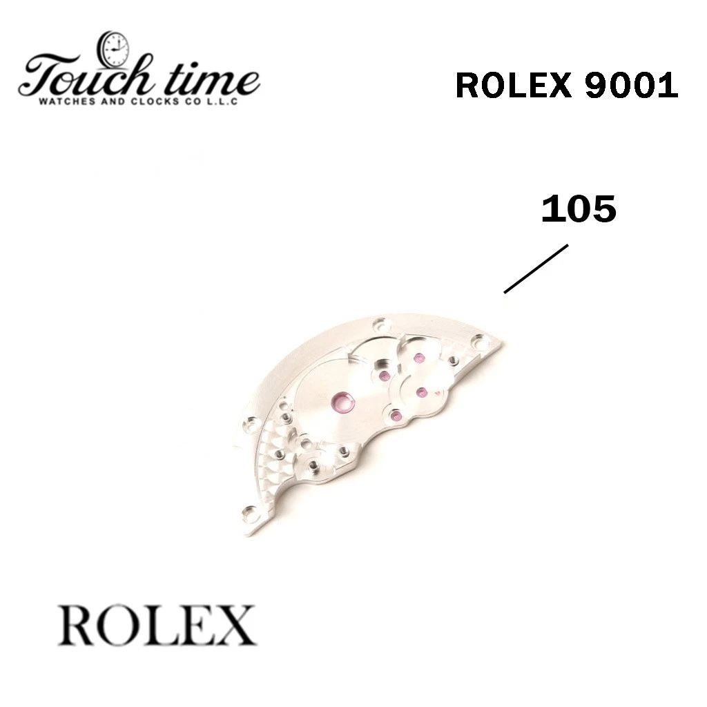 ROLEX 9001-Swiss Made -Barrel Bridge-Part Number:105-Silver Color.