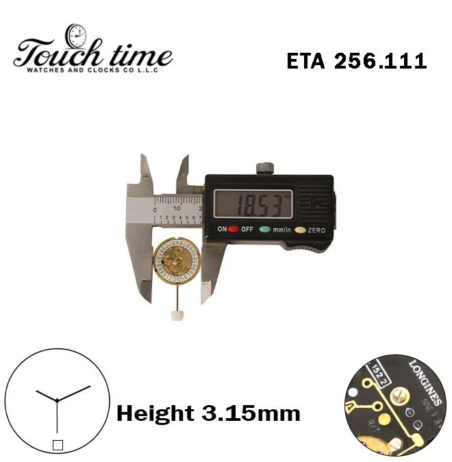 ETA 256.111 LONGINES-Quartz Movement-White Disk At 6-Height:3.15mm-3 Hands. thumbnail 4
