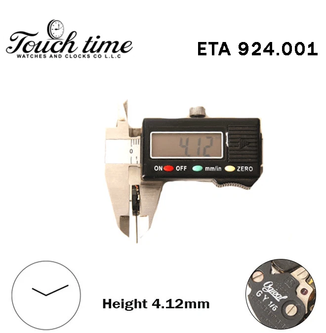 ETA 924.001-Ogival-Swiss Quartz Movement-H:4.12mm-Without Disk -2 Hands. thumbnail 3