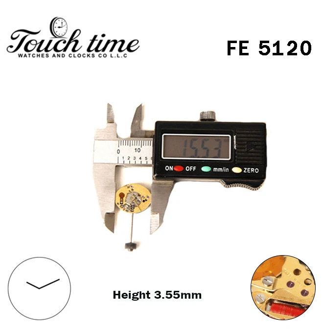 FE 5120-Swiss Quartz Movement-H:3.55mm-Without Disk -2 Hands. thumbnail 4