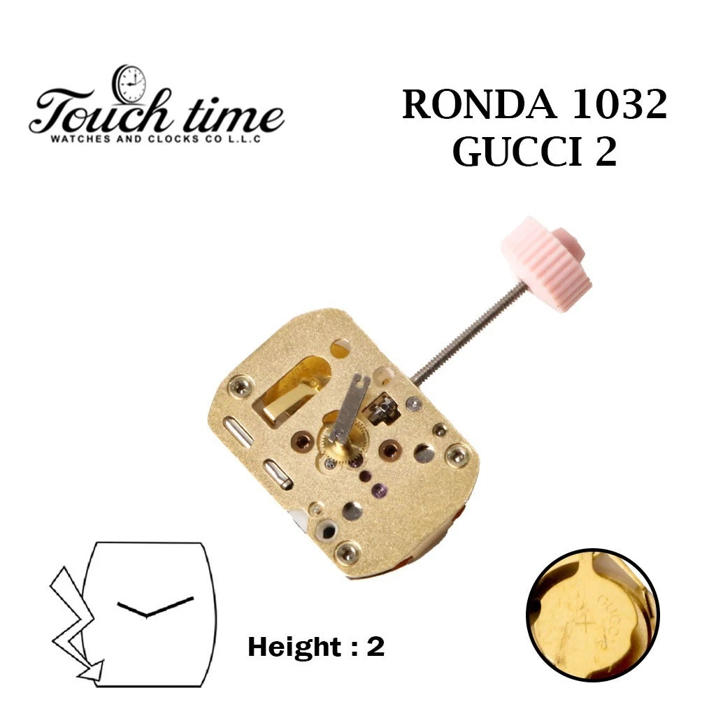 RONDA 1032 GUCCI - 2 سويسري صناعة ساعة حركة - Without قرص - 2 عقارب - الارتفاع: 2. thumbnail 2