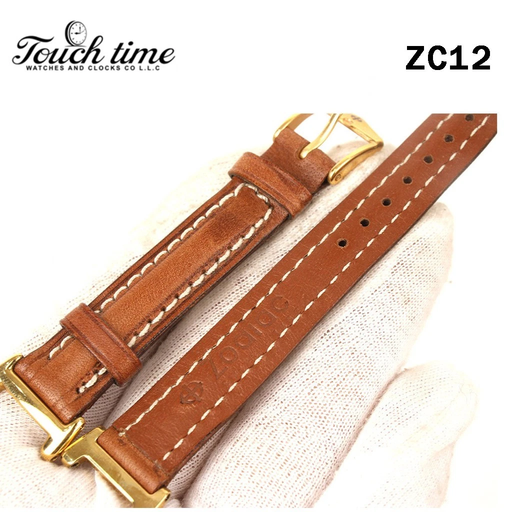Zodiac 16mm Brown Leather Strap – Genuine Leather with Stainless Steel Buckle#ZC12 thumbnail 5