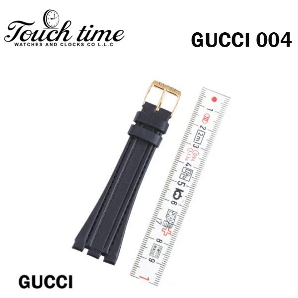 GUCCI 9400M سويسري جلد حزام - 22MM أسود Strep - مع 14mm Gucci Buckle #BG004 thumbnail 5
