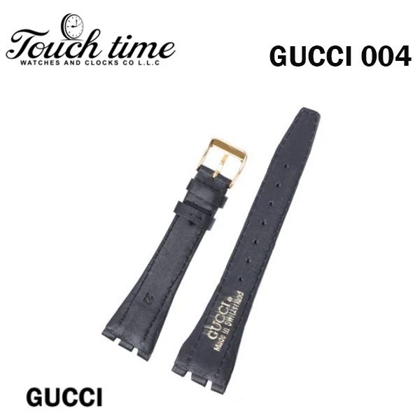 GUCCI 9400M سويسري جلد حزام - 22MM أسود Strep - مع 14mm Gucci Buckle #BG004 thumbnail 2