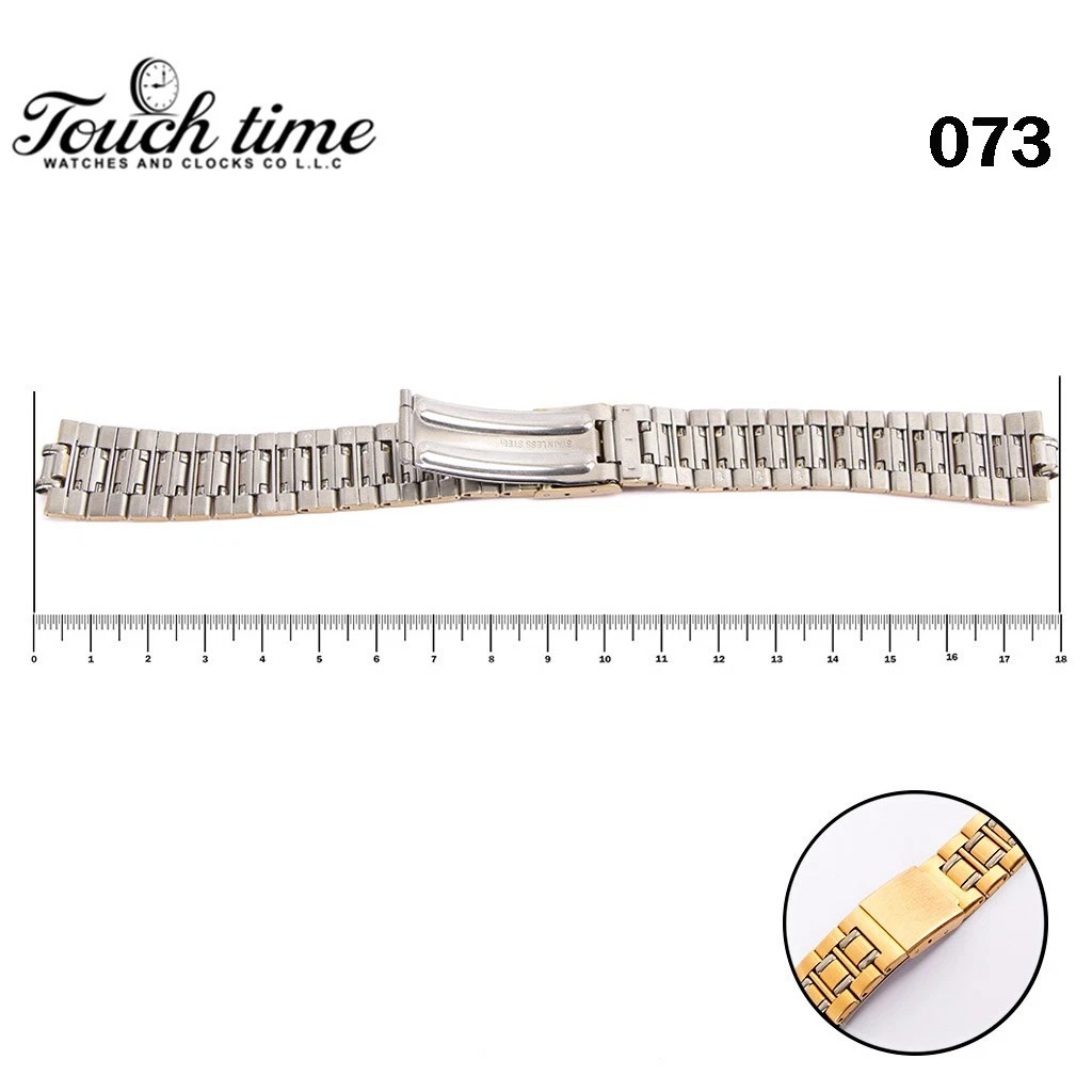 Original Swiss bracelet two tone-Size: 18mm stainless steel-Gold Color#073# thumbnail 5