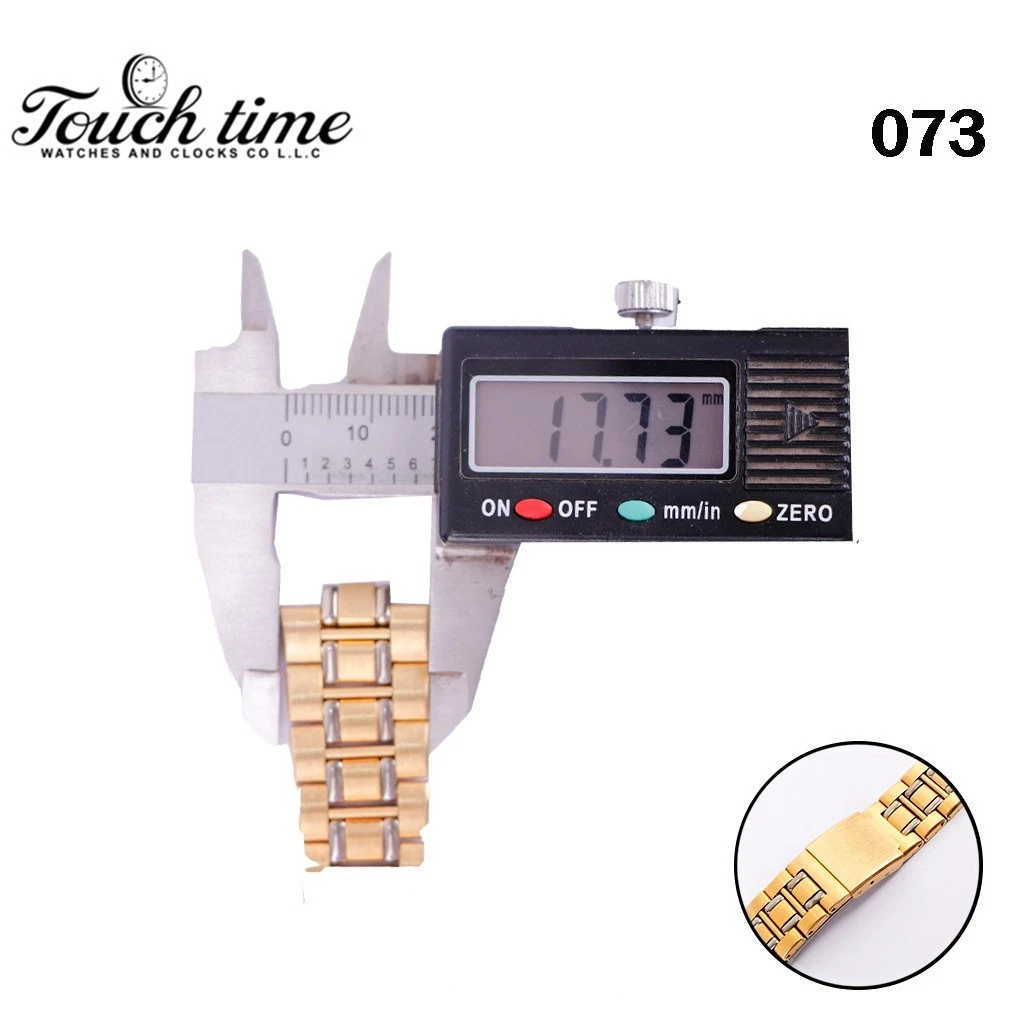 Original Swiss bracelet two tone-Size: 18mm stainless steel-Gold Color#073# thumbnail 4