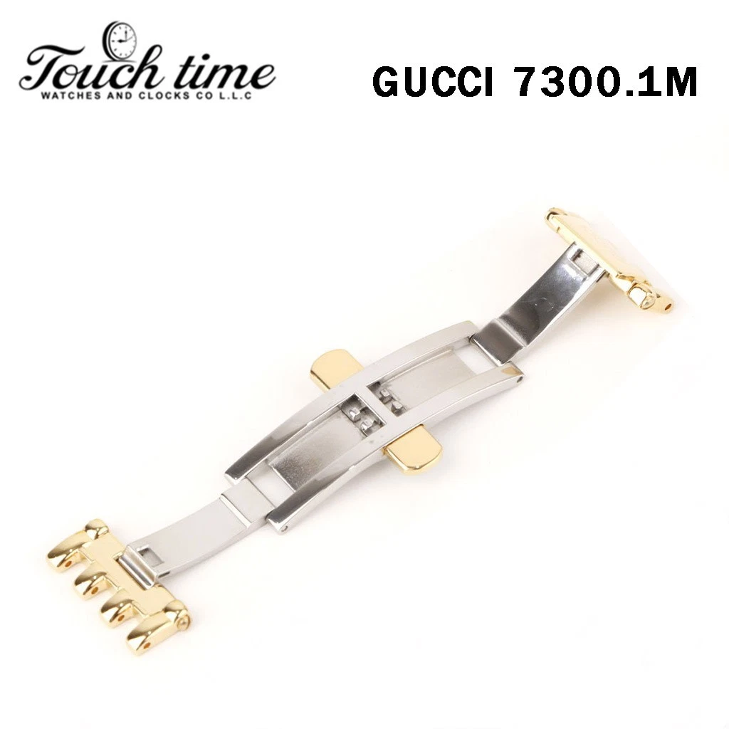 Genuine GUCCI Watch Number:7300.1 M-Man Belt Band Bracelet-Silver/Gold. thumbnail 3