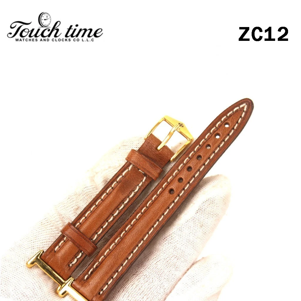 Zodiac 16mm Brown Leather Strap – Genuine Leather with Stainless Steel Buckle#ZC12 thumbnail 6