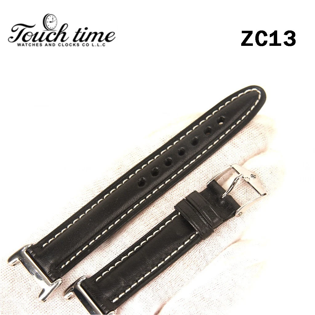 Zodiac 16mm Black Leather Strap – Genuine Leather with Stainless Steel Buckle #ZC13 thumbnail 8