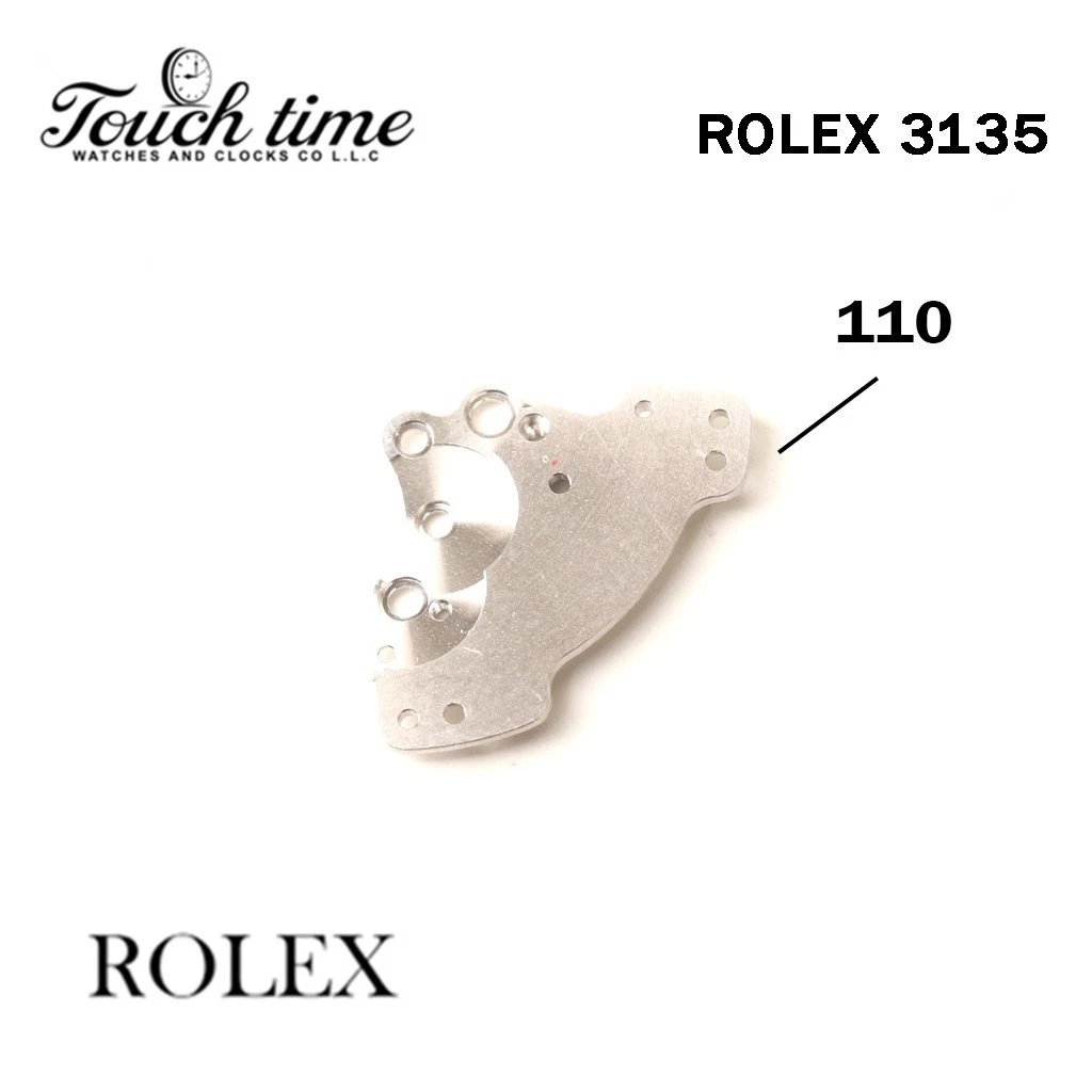 ROLEX 3135-Swiss Made -Trian Wheel Bridge-Part Number:110-Silver Color. thumbnail 2