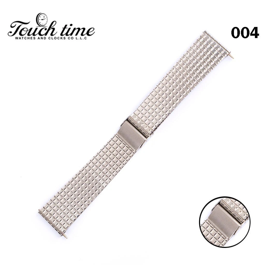 MOLBOT Original Swiss-Size: 18mm Stainless Steel Bracelet-Silver Color #004#