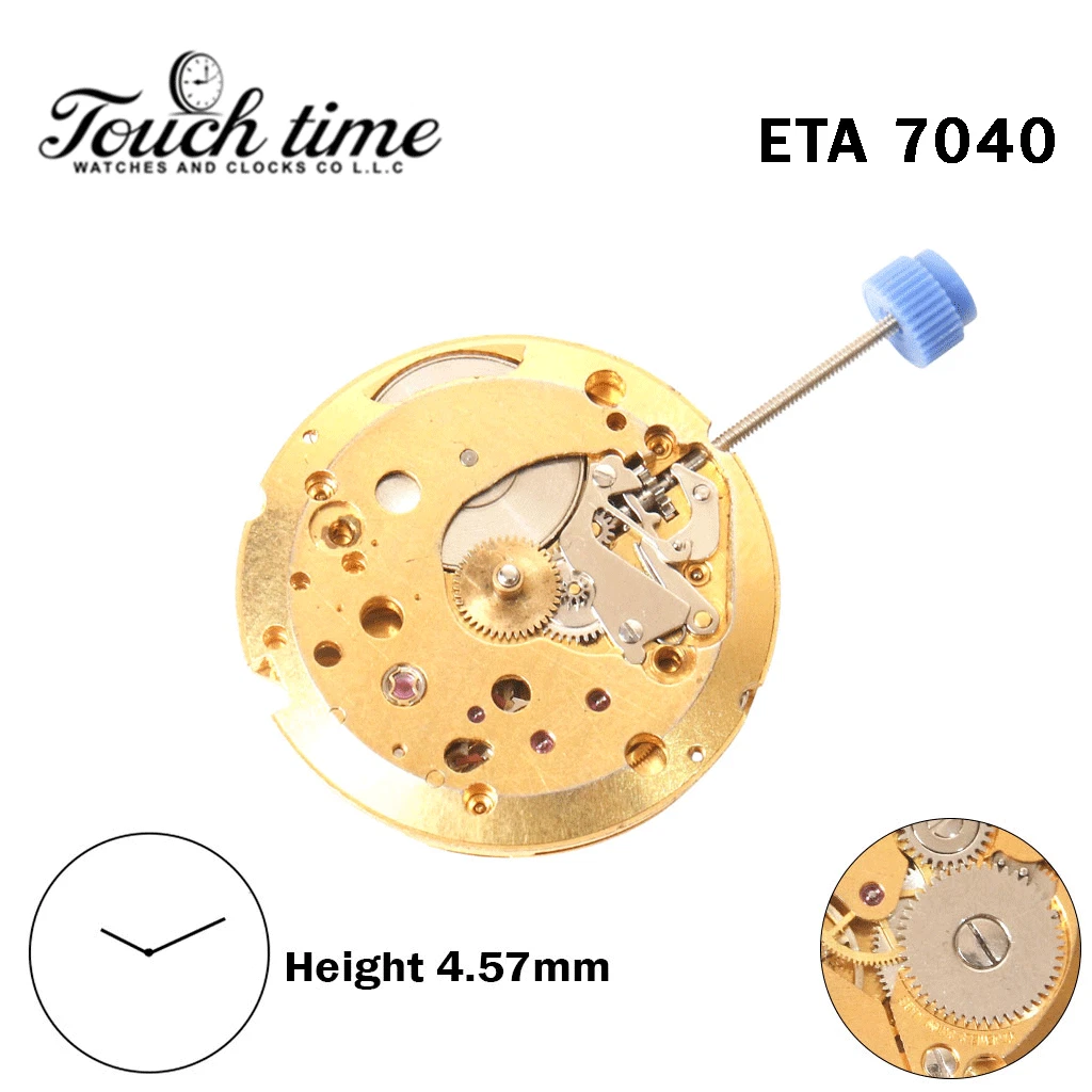 ETA 7040-Swiss Quartz Movement-Without Disk-Height:4.57mm-2 Hands. thumbnail 2