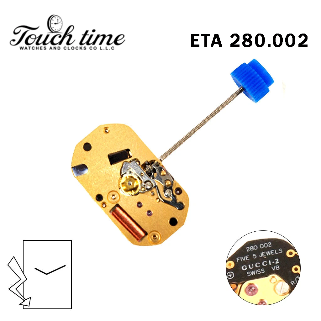 ETA 280.002-GUCCI-2-Swiss Quartz Movement-Without Disk-2 Hands. thumbnail 2
