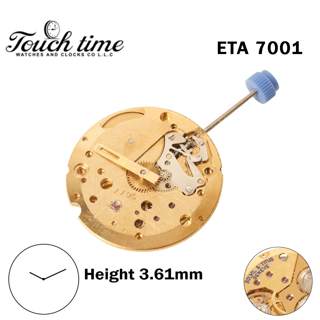 ETA 7001-Solovil & Titus Geneve-Swiss Quartz Movement-Without Disk-2 Hands. thumbnail 2